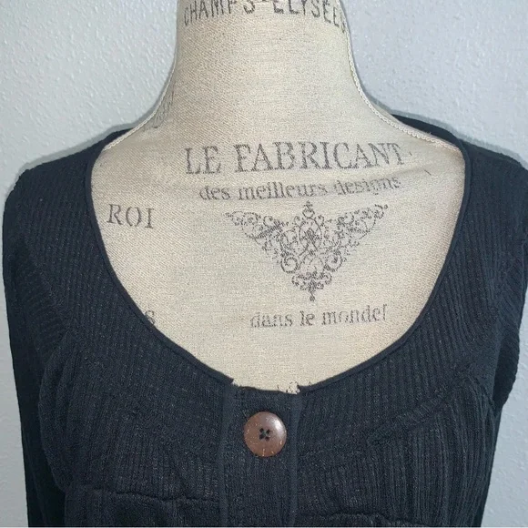 Free People Henley Waffle Knit Longsleeve Blouse - Picture 4 of 10